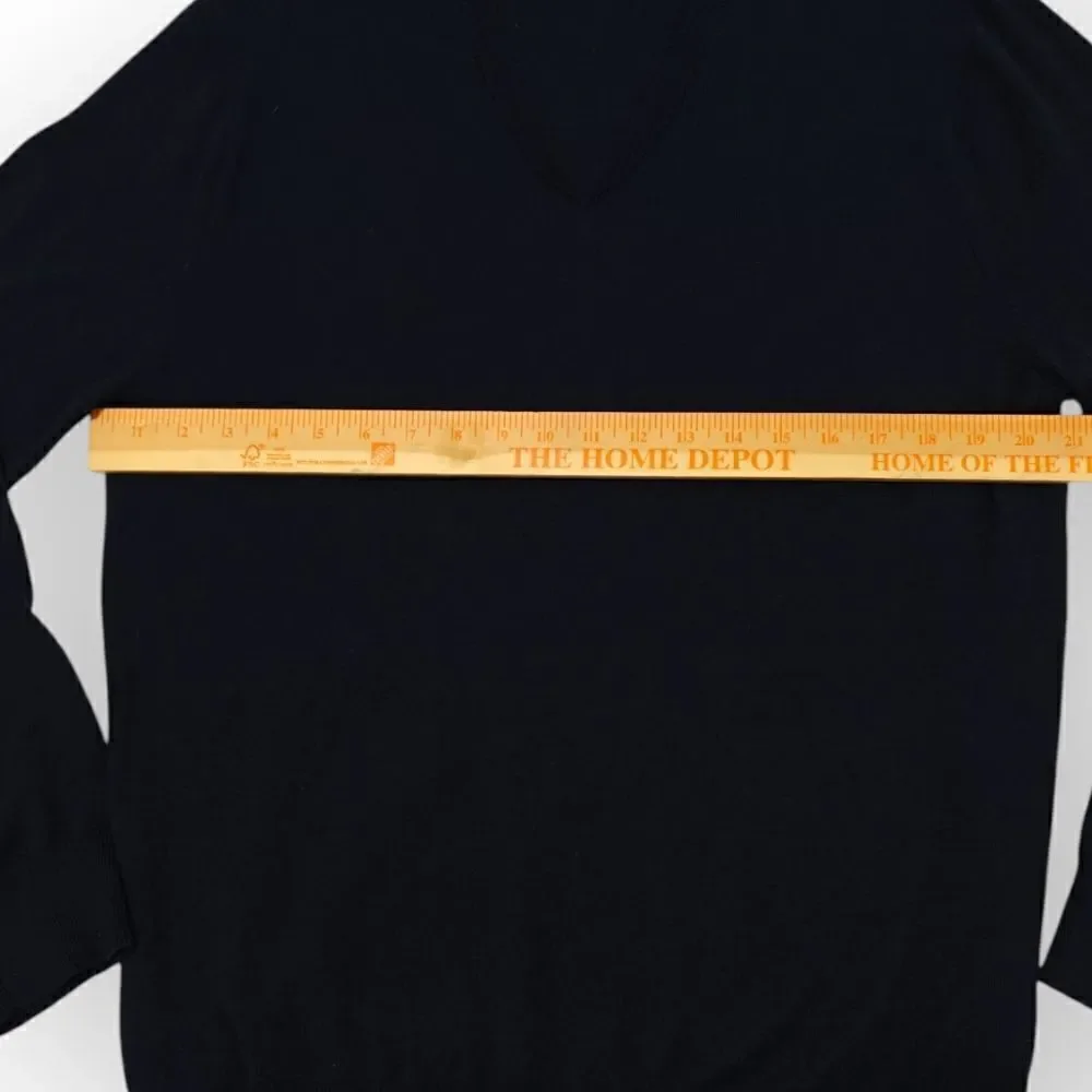 J CREW DARK BLUE 100% MERINO WOOL SLIM FIT SWEATER SIZE L